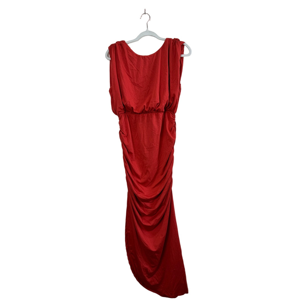 NWT Women's Rust Color Sleeveless Bodycon Mermaid Dress Large